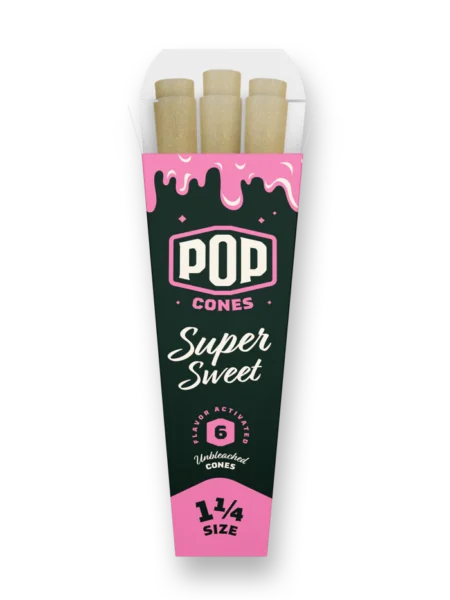 POP Pre-Rolled Cone Papers Super Sweet – 6 Pack